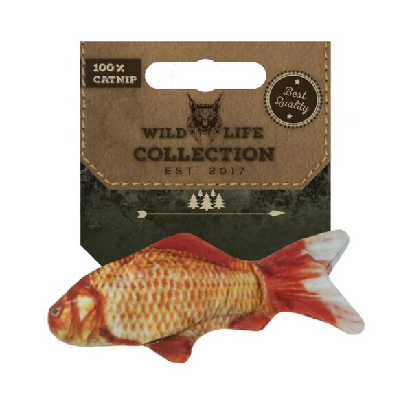 Wild Life Collection Goldfish goudvis met kattenkruid catnip gevuld mooi zacht kattenspeeltje