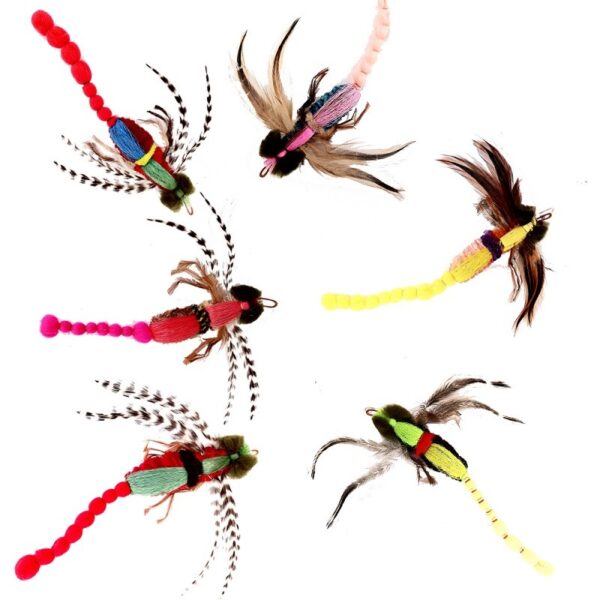 Purrs Cat Toys Dragonfly libelle prooi navulling voor Purrsuit hengel - kattenspeeltje - kattenhengel
